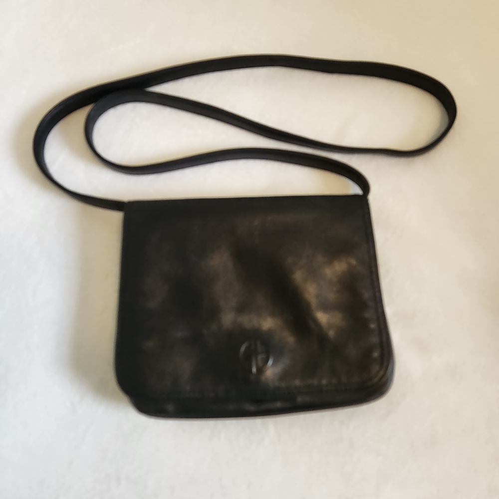 Giani Bernini Black Leather Crossbody Bag